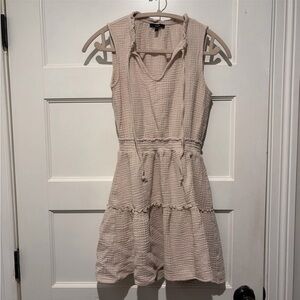 DREW Textured Cream Mini Dress